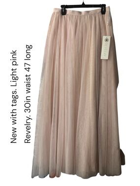 Revelry Blush Pink Tulle Maxi Skirt